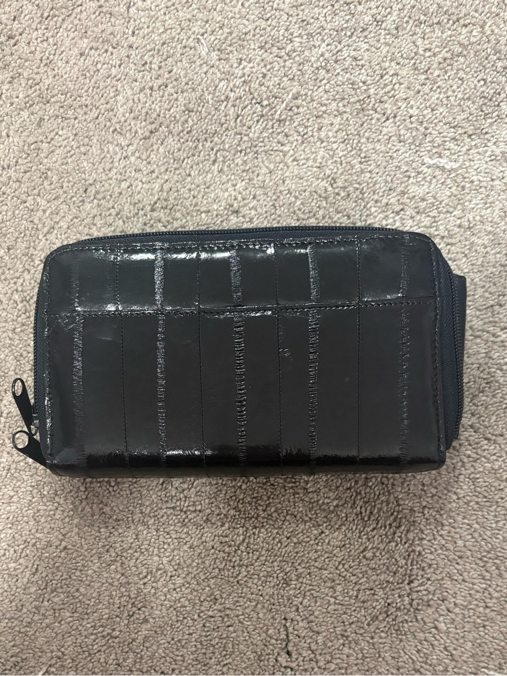 Black Zip Wallet Organizer